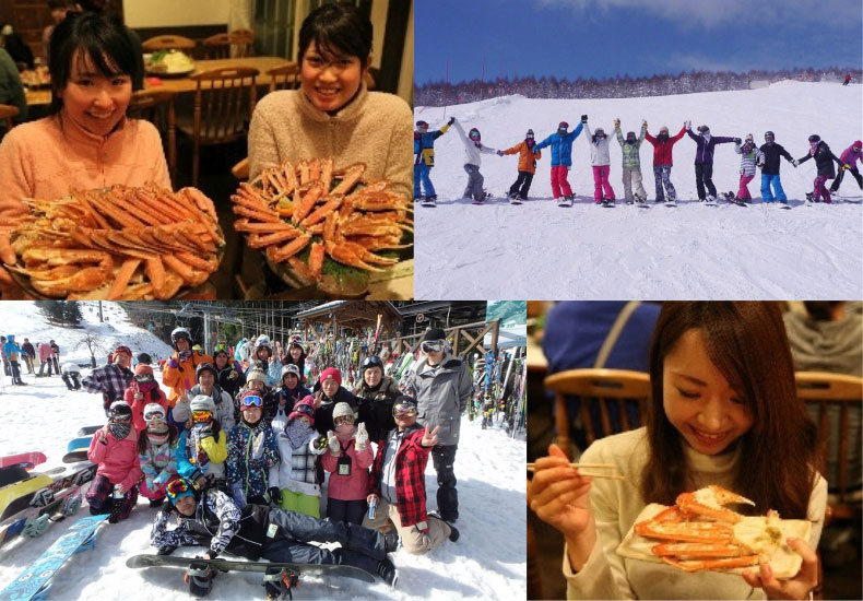 カニのフルコース スキー＆スノーボードツアー/社会人サークルNutsbery